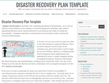 Tablet Screenshot of disasterrecoveryplantemplate.org